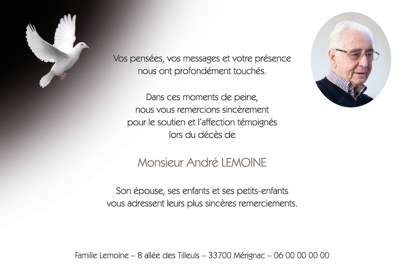 "envol noir avec photo"