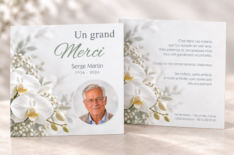 Un grand merci – Orchidées...
