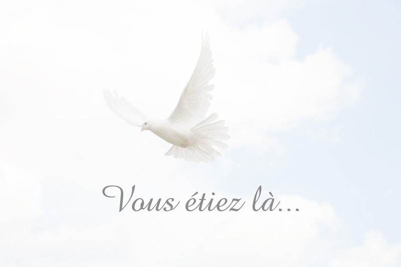 Carte de remerciement décès...