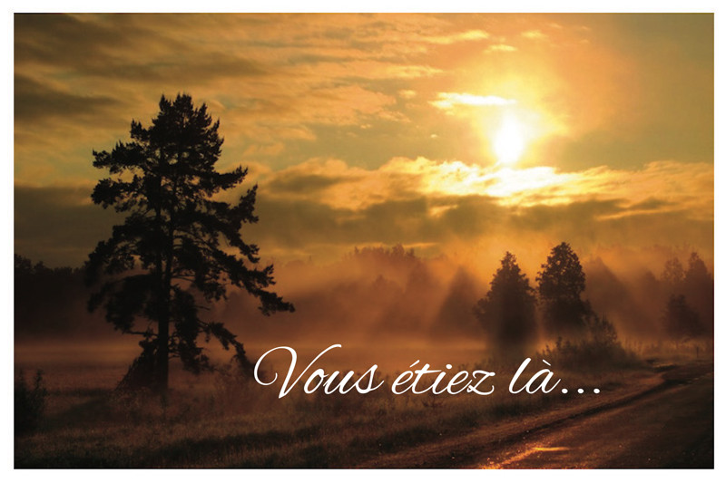 Carte de remerciement décès...