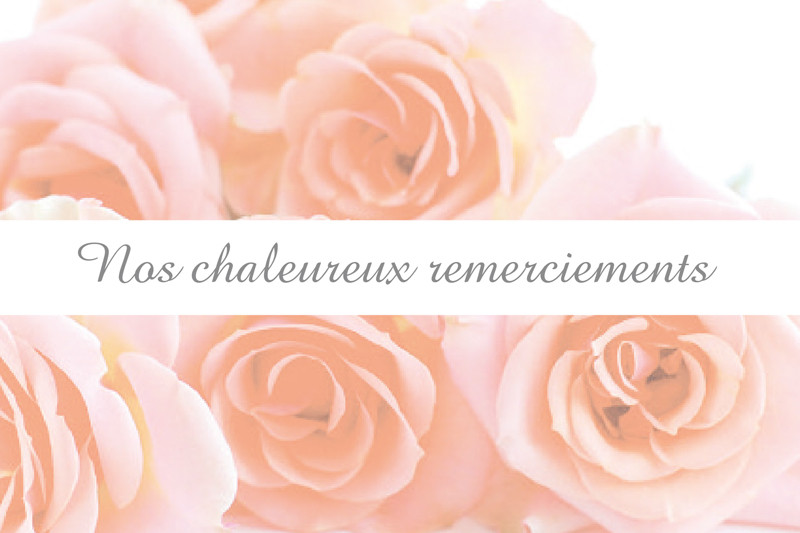 Carte de remerciement décès...