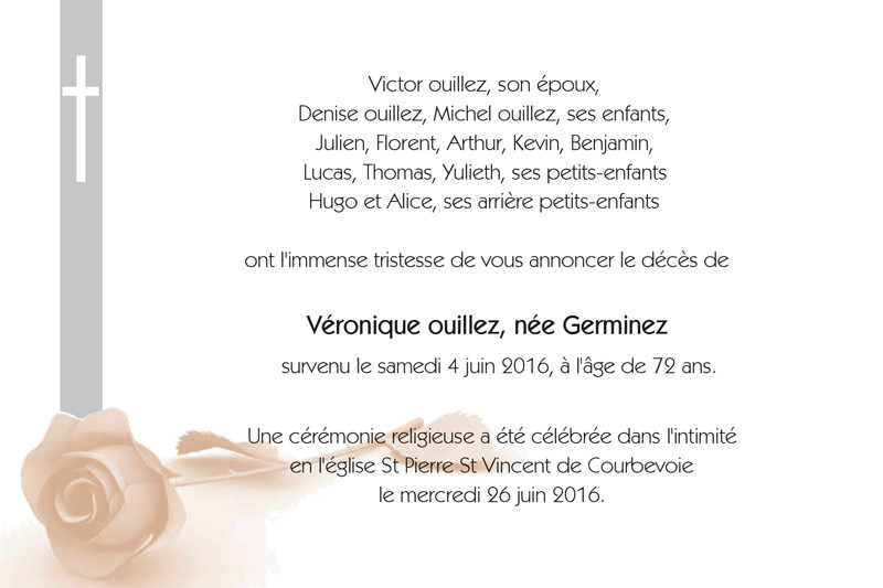 Faire-part de décès...