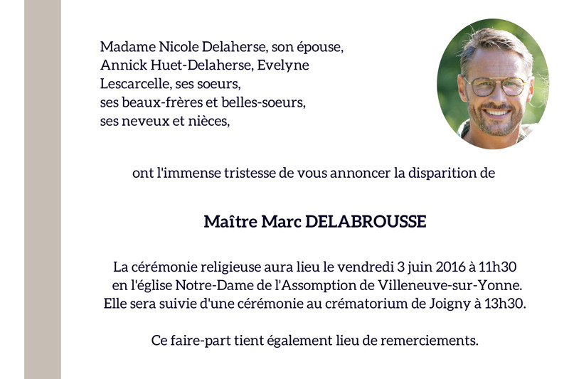 Faire-part de décès...
