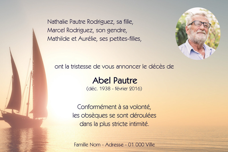 Faire-part de décès...