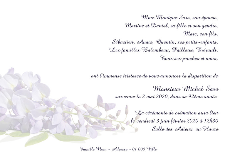 Faire-part de décès...