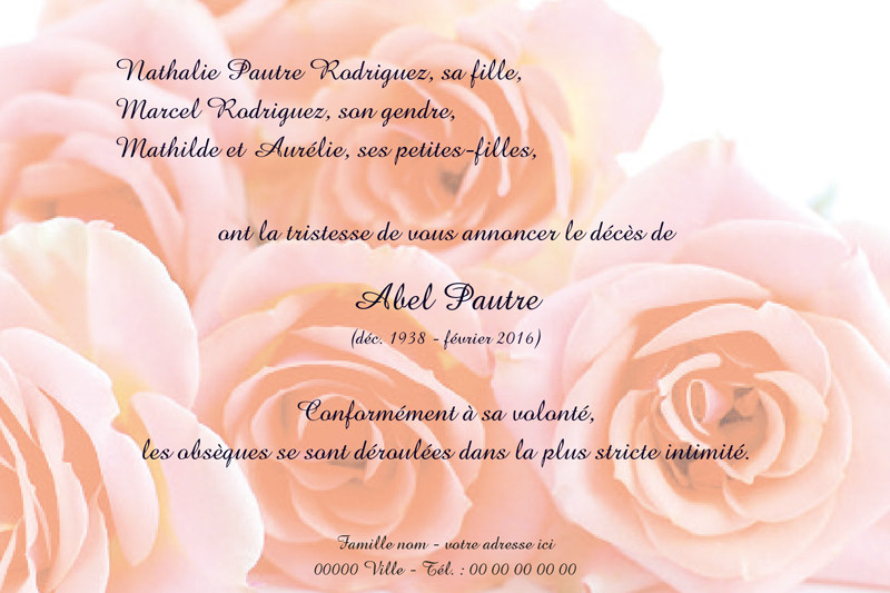 Faire-part de décès...