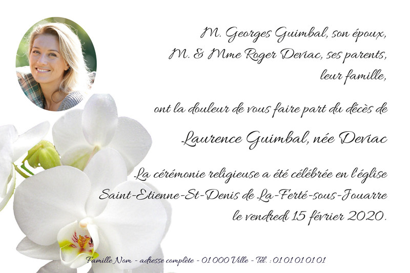 Faire-part de décès...