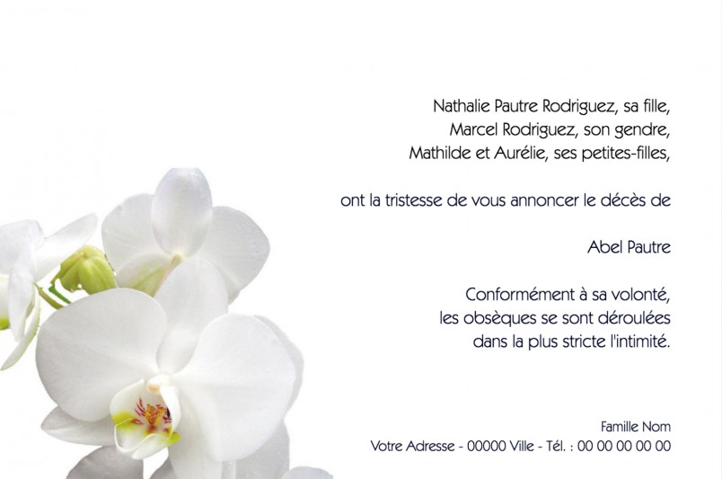 Faire-part de décès...