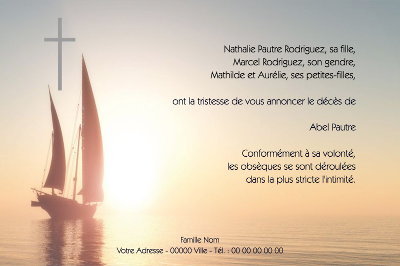 Faire-part de décès...