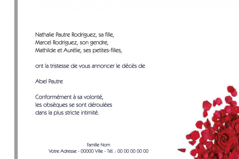 Faire-part de décès...