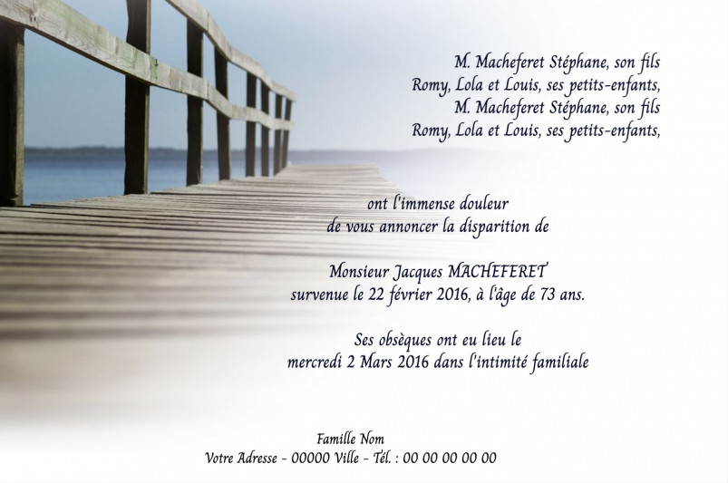 Faire-part de décès...