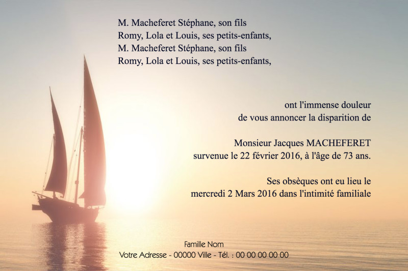 Faire-part de décès...