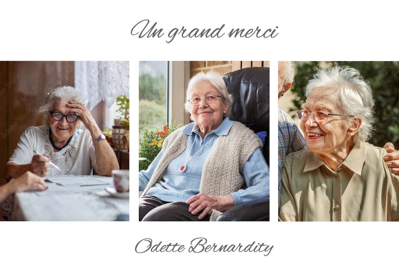 Carte de remerciement décès...